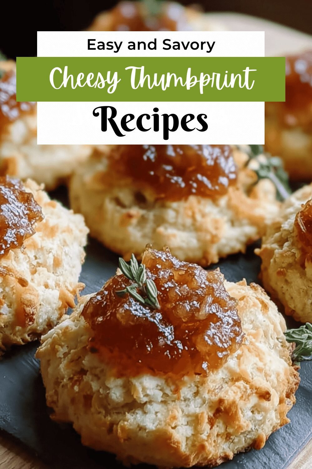 Cheesy Thumbprint Savory Cookies