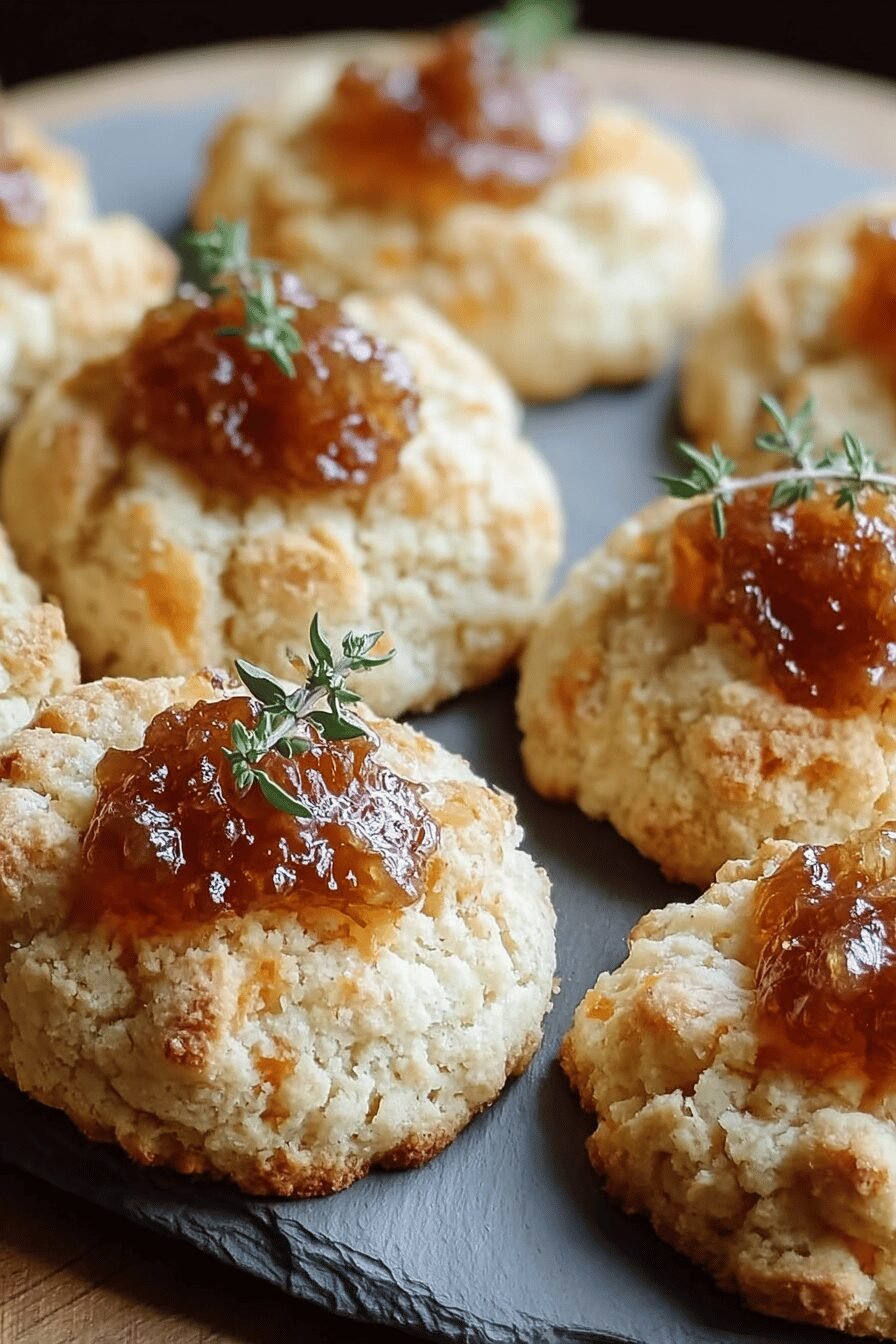 Cheesy Thumbprint Savory Cookies