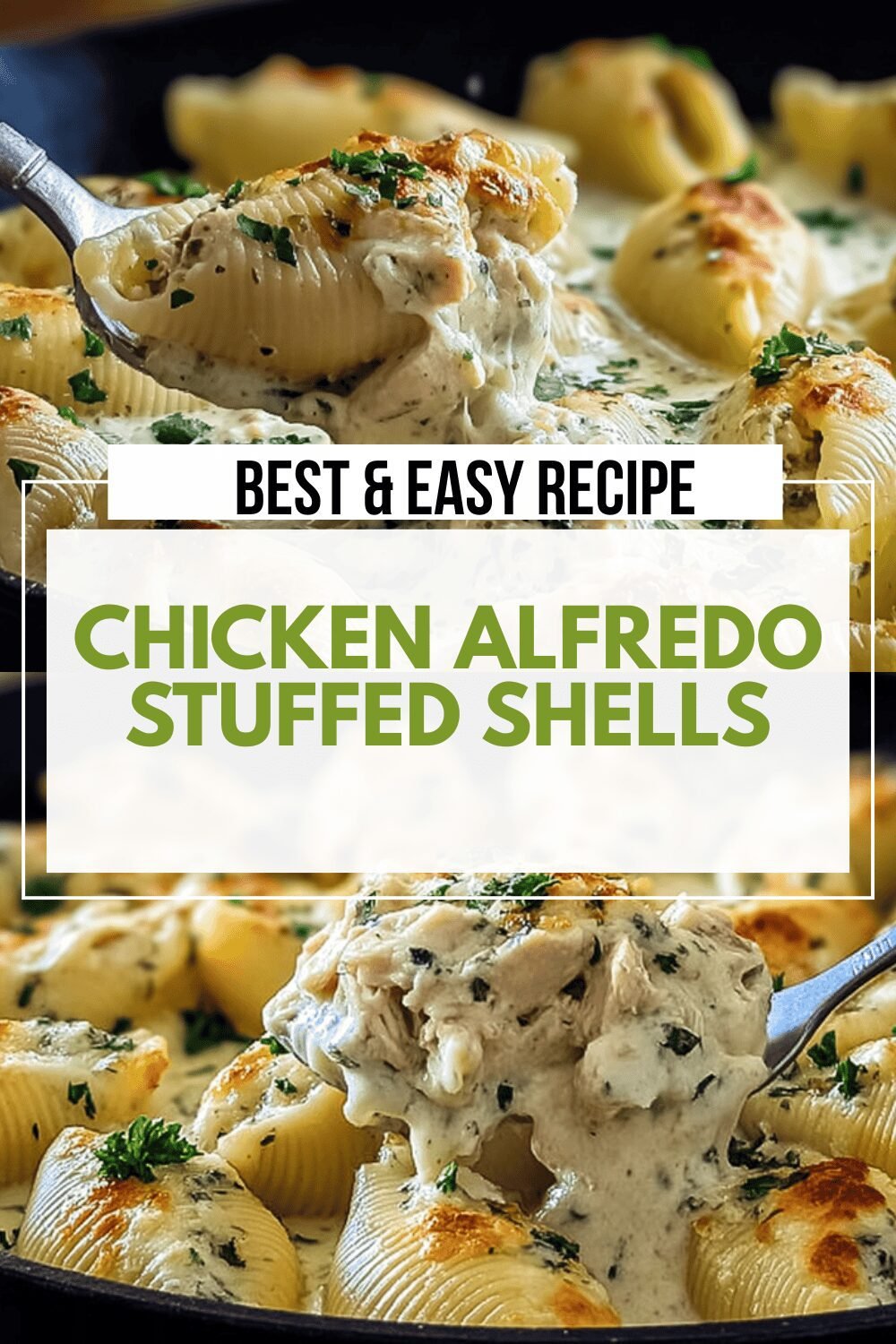 Chicken Alfredo Stuffed Shells Recipe With Creamy Cheese Filling 6 Chicken Alfredo Stuffed Shells
