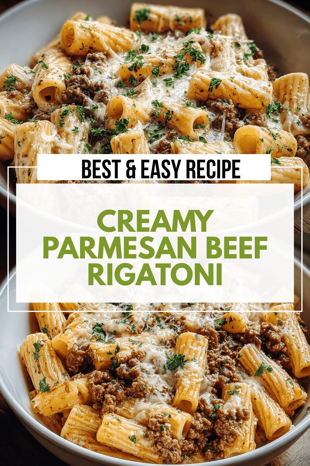 Creamy Parmesan Beef Rigatoni