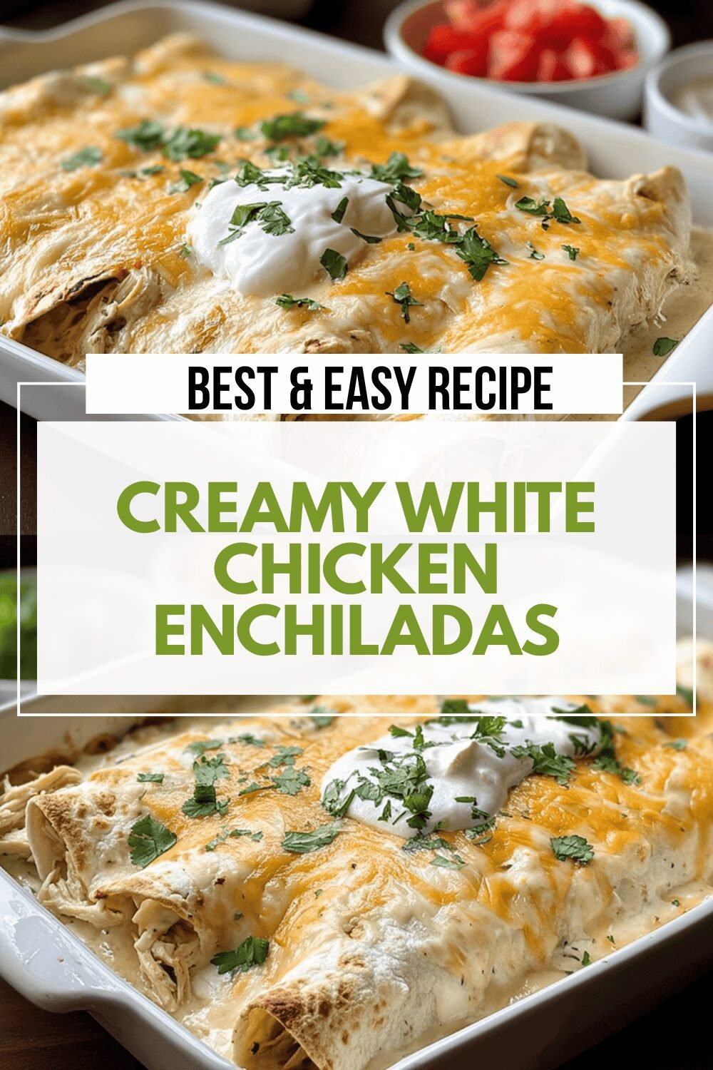 Creamy White Chicken Enchiladas