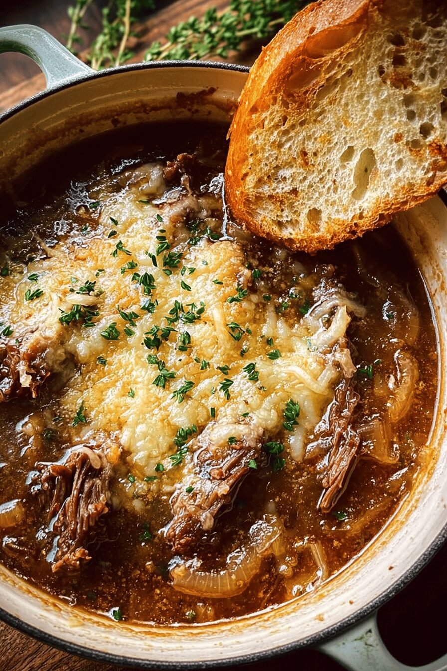 French Onion Soup With Tender Beef For Rich Flavor 6 French Onion Beef Soup