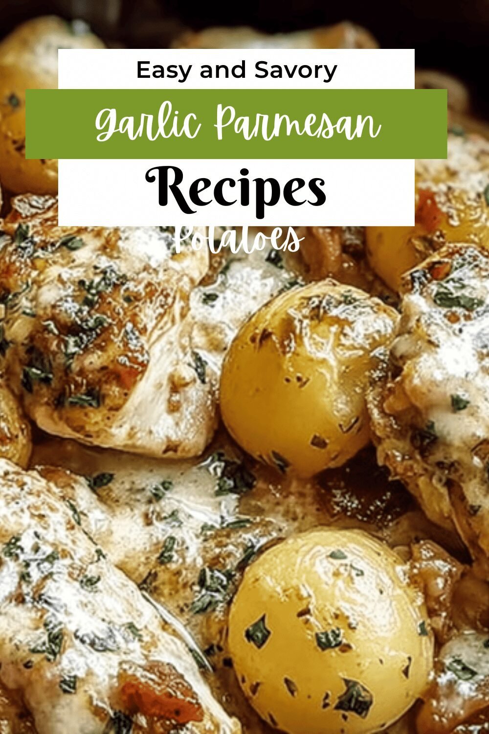 Garlic Parmesan Crockpot Chicken Potatoes