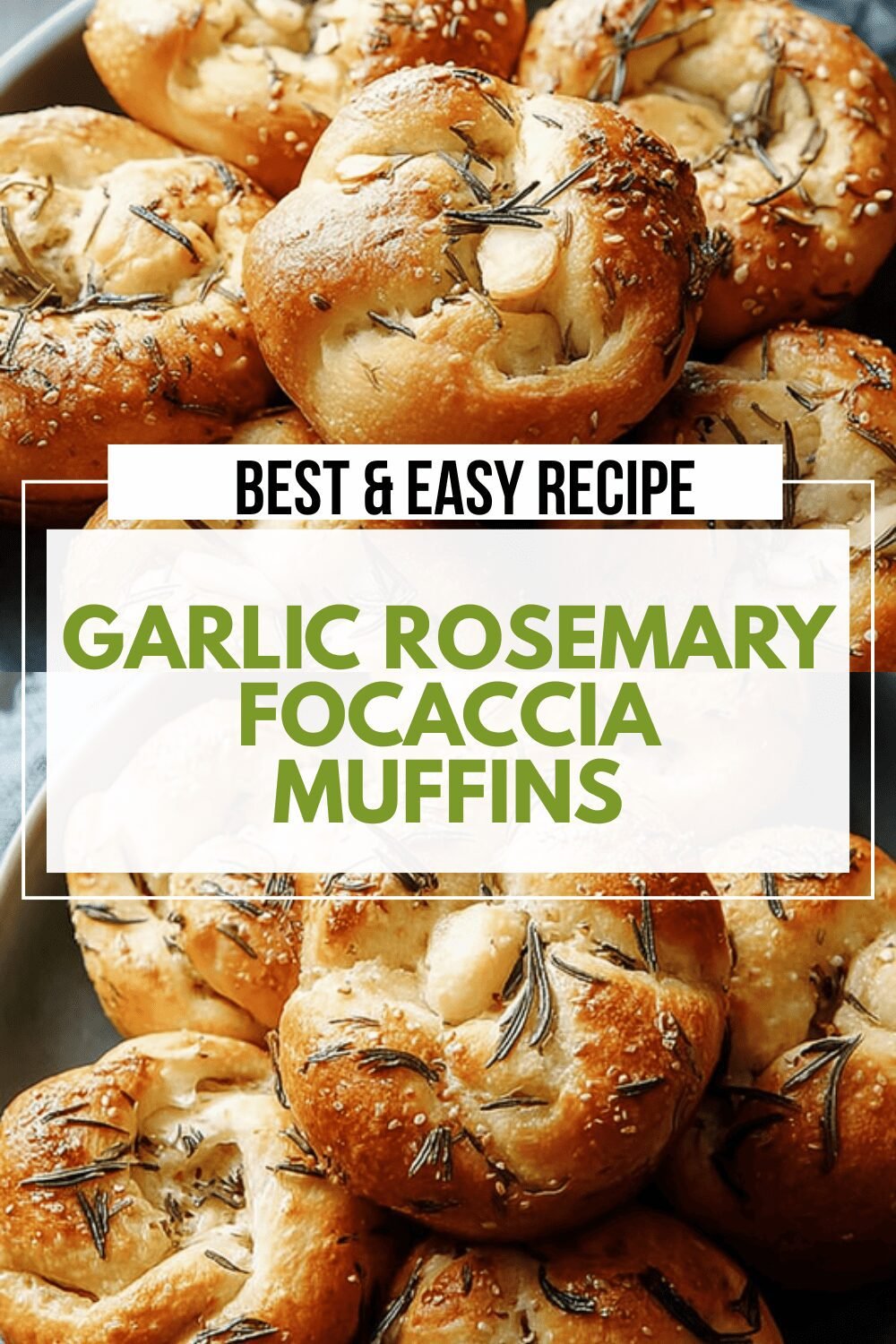 Garlic Rosemary Focaccia Muffins