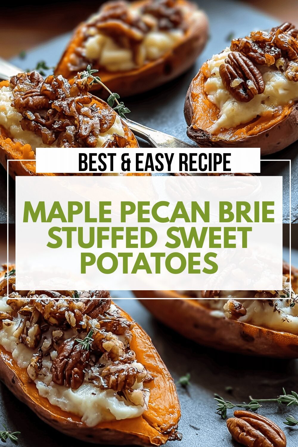 Maple Pecan And Brie Stuffed Sweet Potatoes With Cranberry Glaze 6 Maple Pecan Brie Stuffed Sweet Potatoes