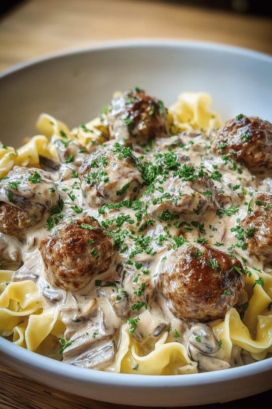 Easy Meatball Stroganoff Recipe With Creamy Sauce And Tender Beef 6 Meatball Stroganoff