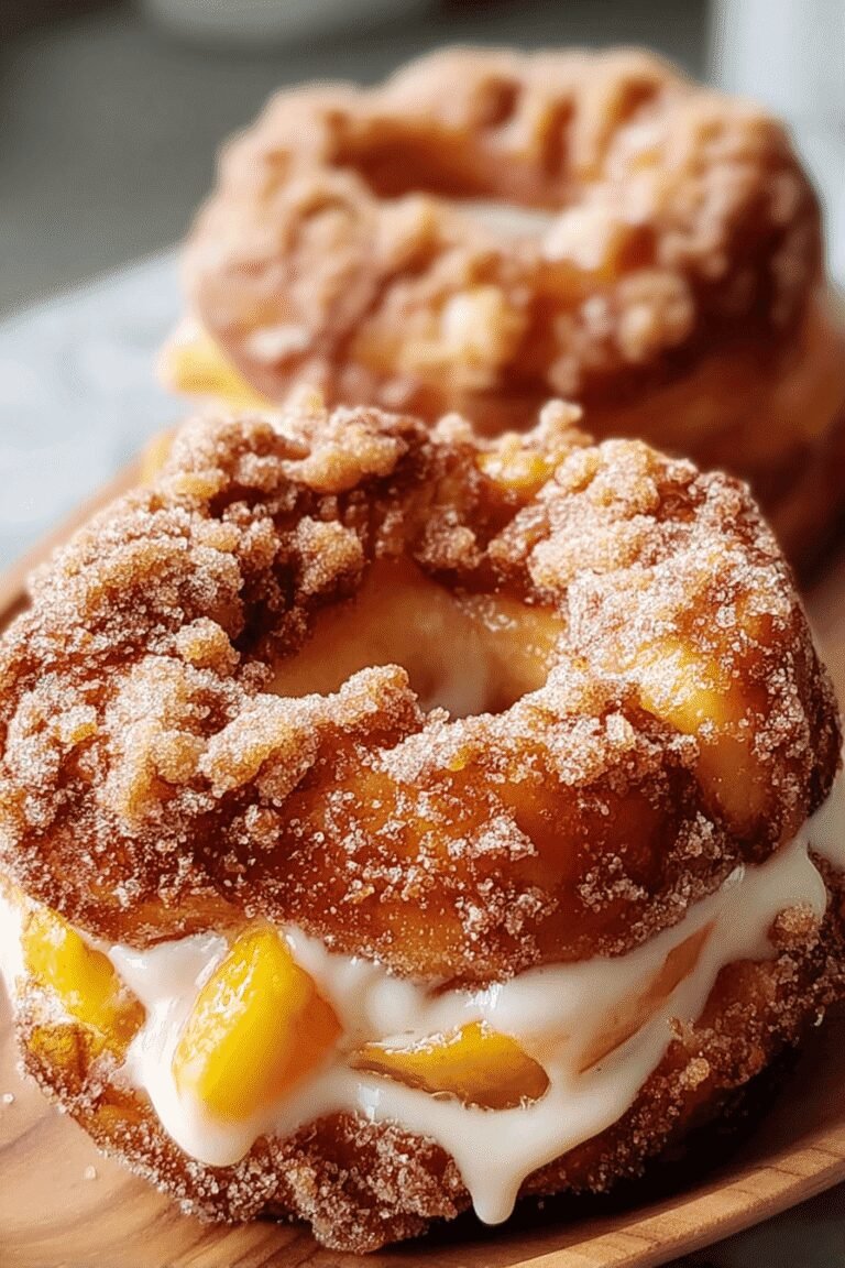 Peach Cobbler Cheesecake Donuts 11.Png