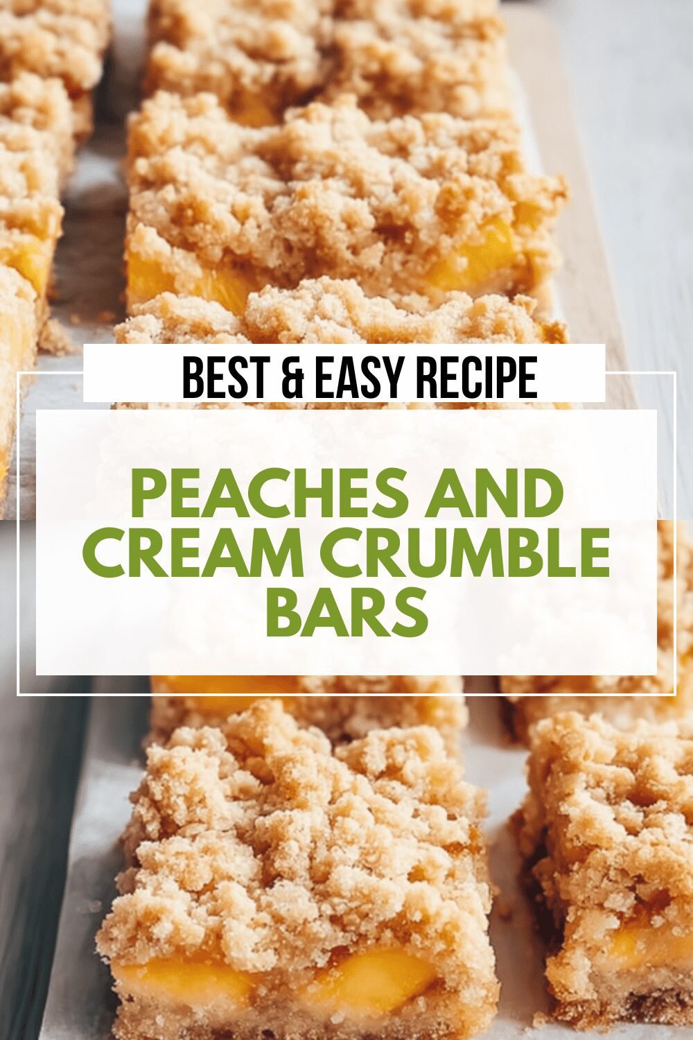 Peaches And Cream Crumble Bars