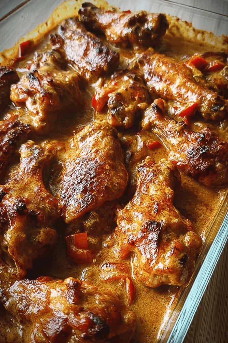 Smothered Chicken Wings Baked