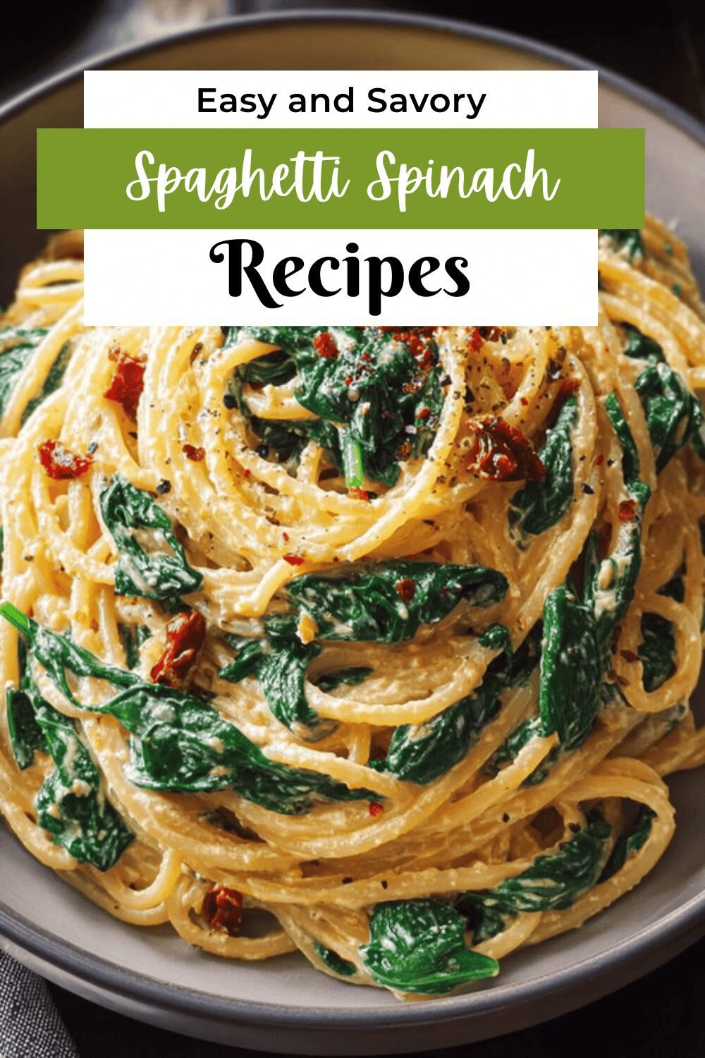Spaghetti Spinach Sundried Cream