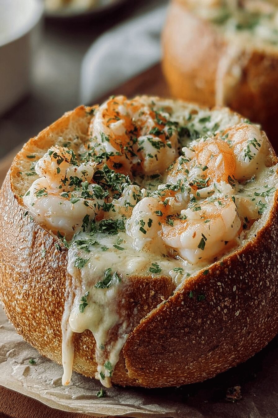 Stuffed Seafood Bread Bowl