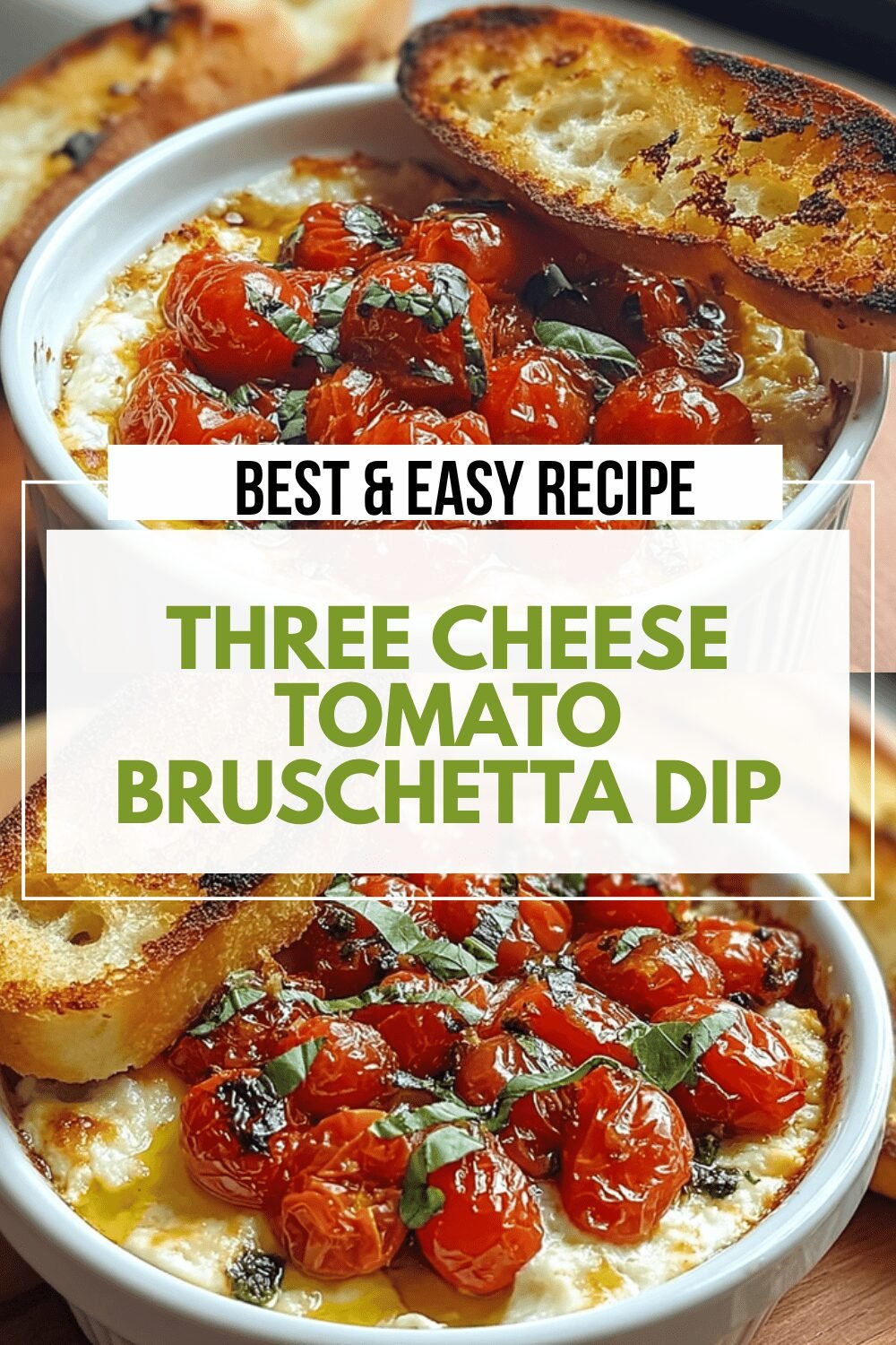 Three Cheese Tomato Bruschetta Dip Recipe For Easy Party Snacks 6 Three Cheese Tomato Bruschetta Dip