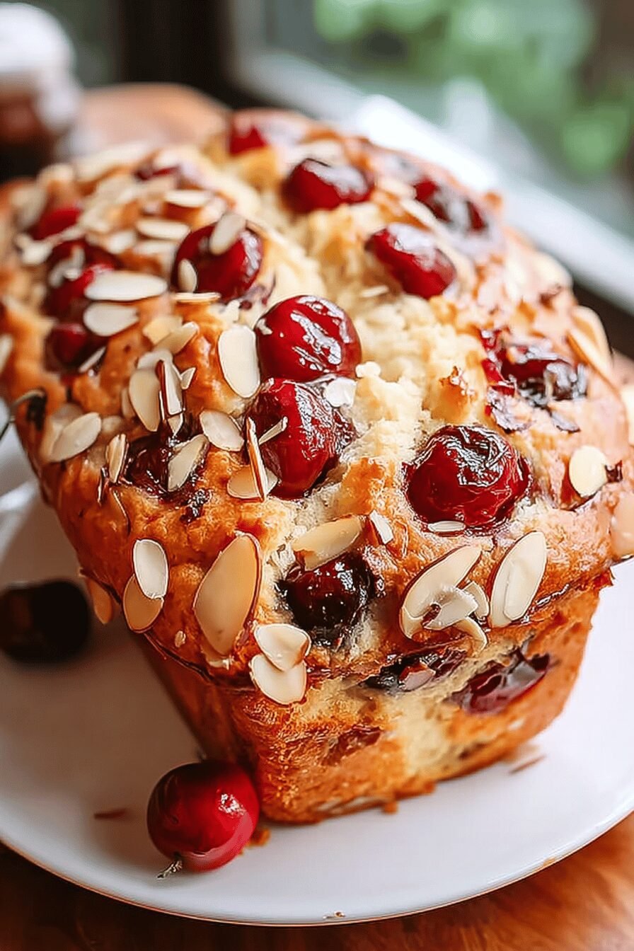 Cherry Almond Quick Bread Recipe With Fresh Cherries And Nutty Flavor 6 Almond Cherry Bread
