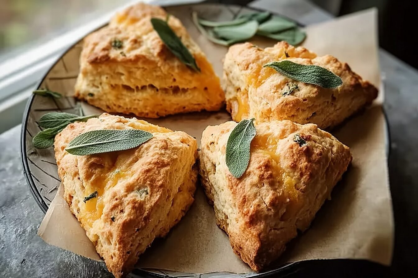 Gruyere Apple Sage Scones Recipe With Savory And Sweet Flavors 6 Apple Pumpkin Cheddar Sage Scones