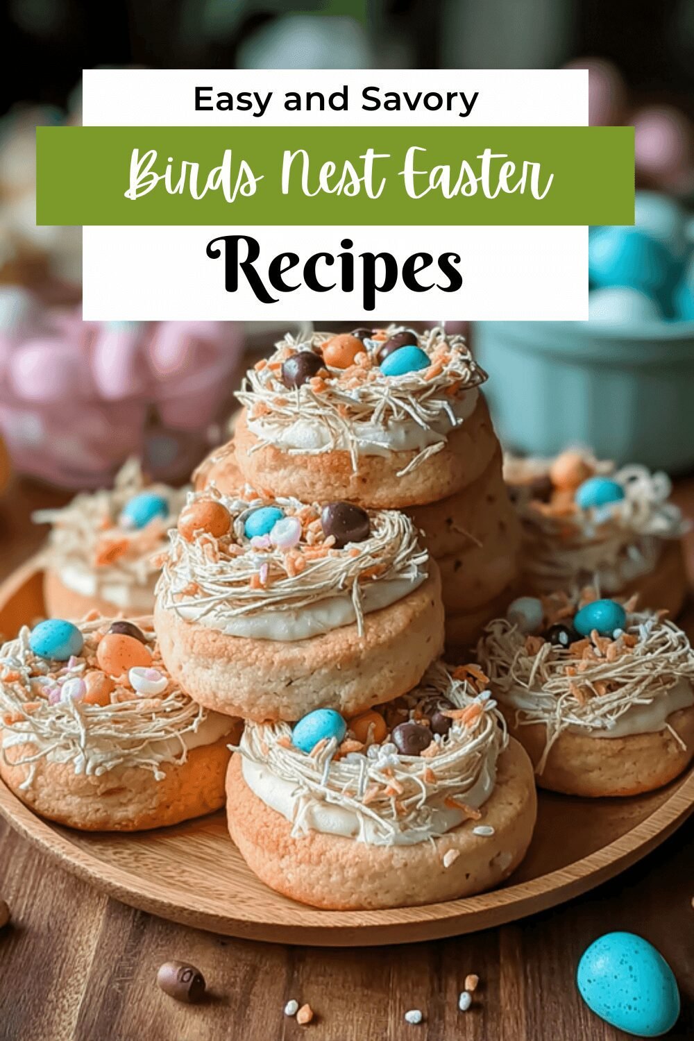 Birds Nest Cookies Recipe With Crispy Nests And Sweet Filling 7 Birds Nest Easter Cookies