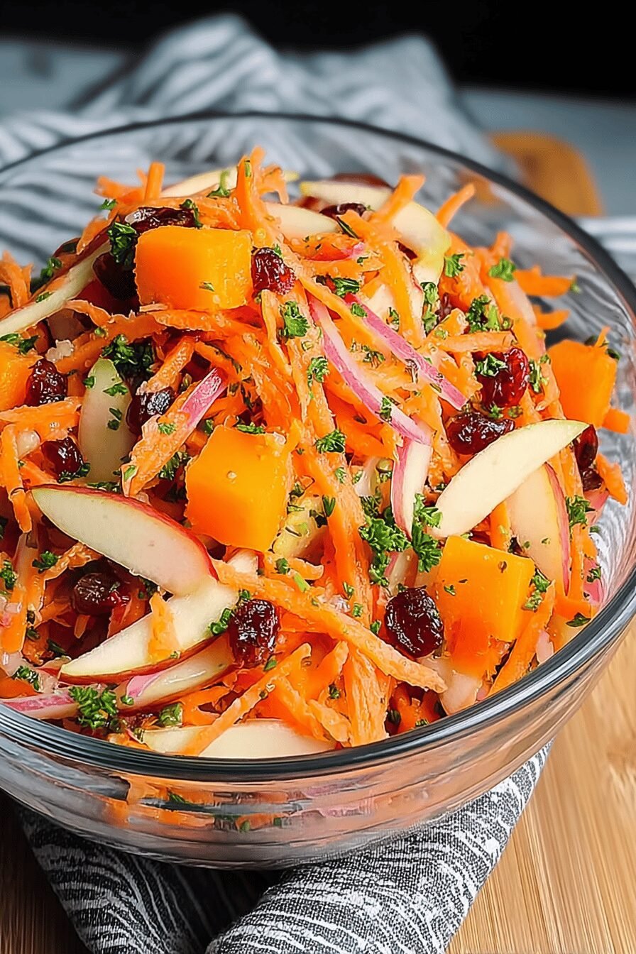 Carrot Apple Salad Recipe With Fresh Ingredients And Simple Dressing 6 Carrot Apple Salad