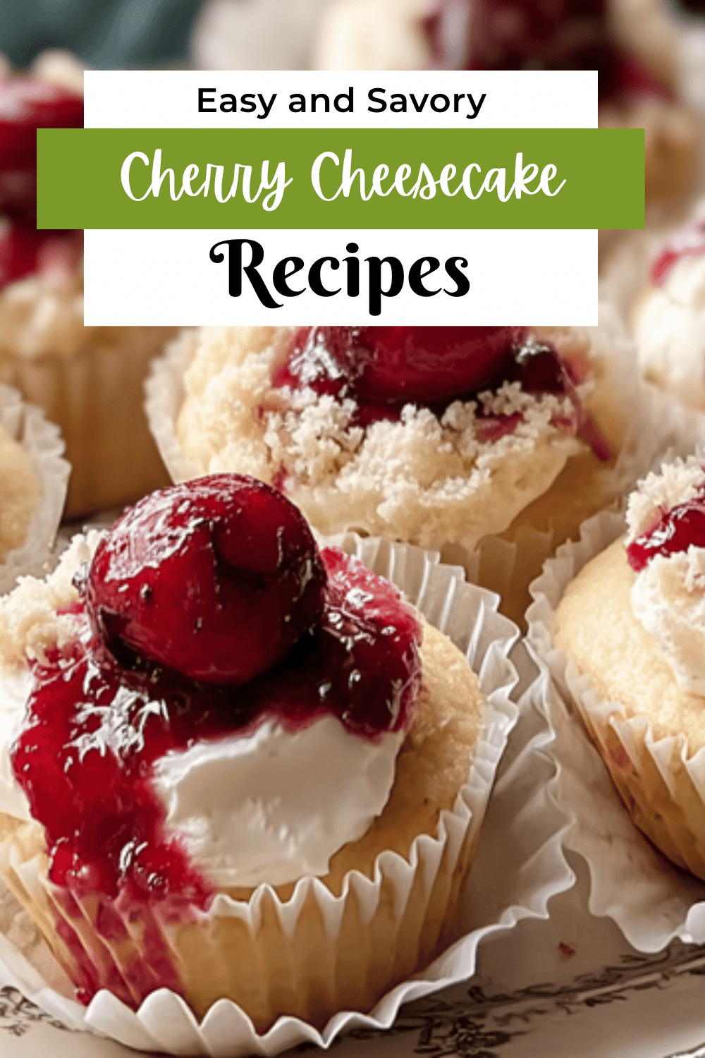 Cherry Cheesecake Cupcakes With Sweet Cherry Topping Recipe 7 Cherry Cheesecake Cupcakes