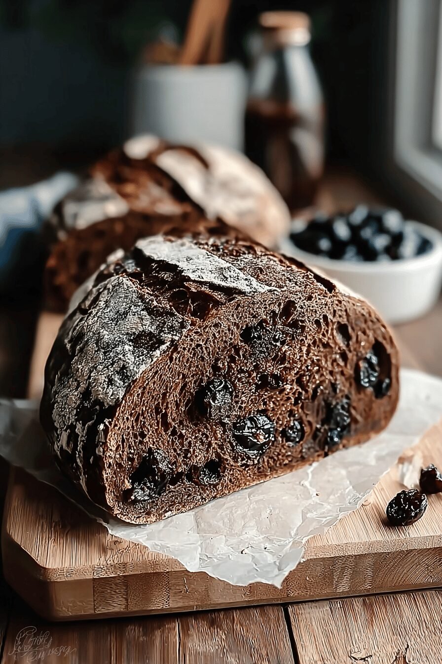 Dark Chocolate Cherry Sourdough Bread Recipe With Rich Flavor 6 Chocolate Cherry Sourdough Bread