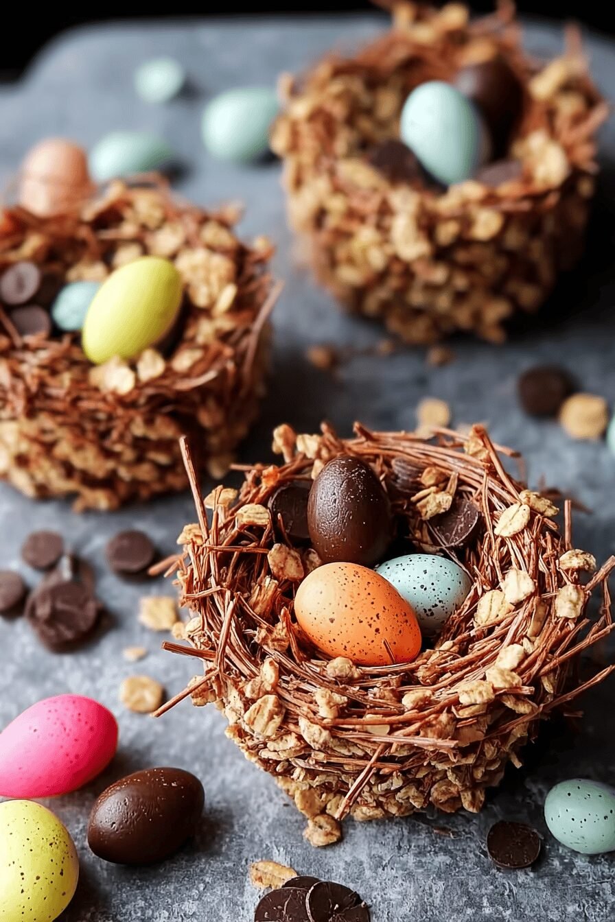 Chocolate Egg Nest Treats Recipe For Easy And Fun Easter Snacks 6 Chocolate Easter Nests