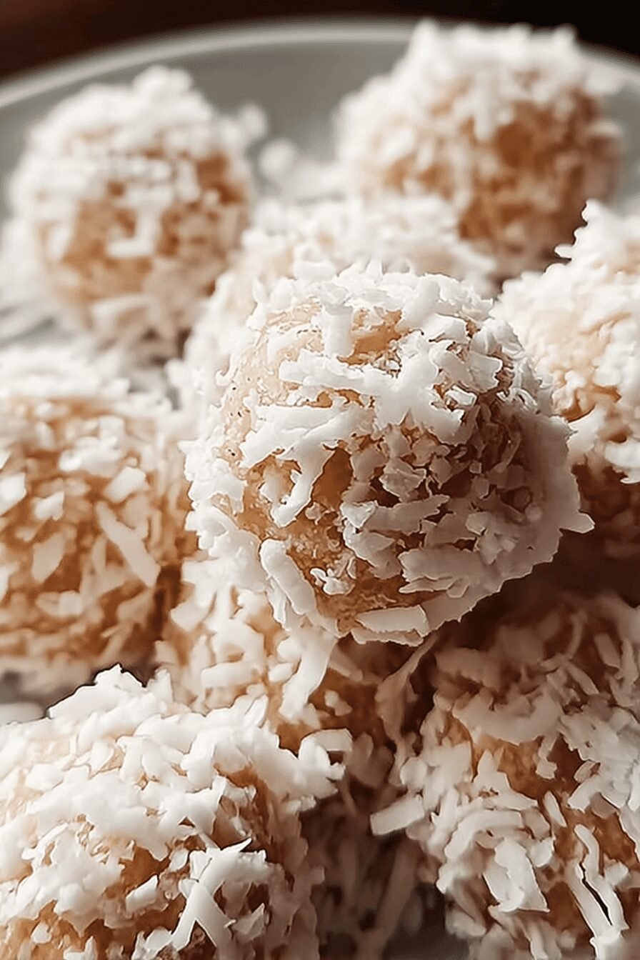 Coconut Snowballs Recipe Easy No-Bake Sweet Coconut Treats 6 Coconut Snowball Cookies