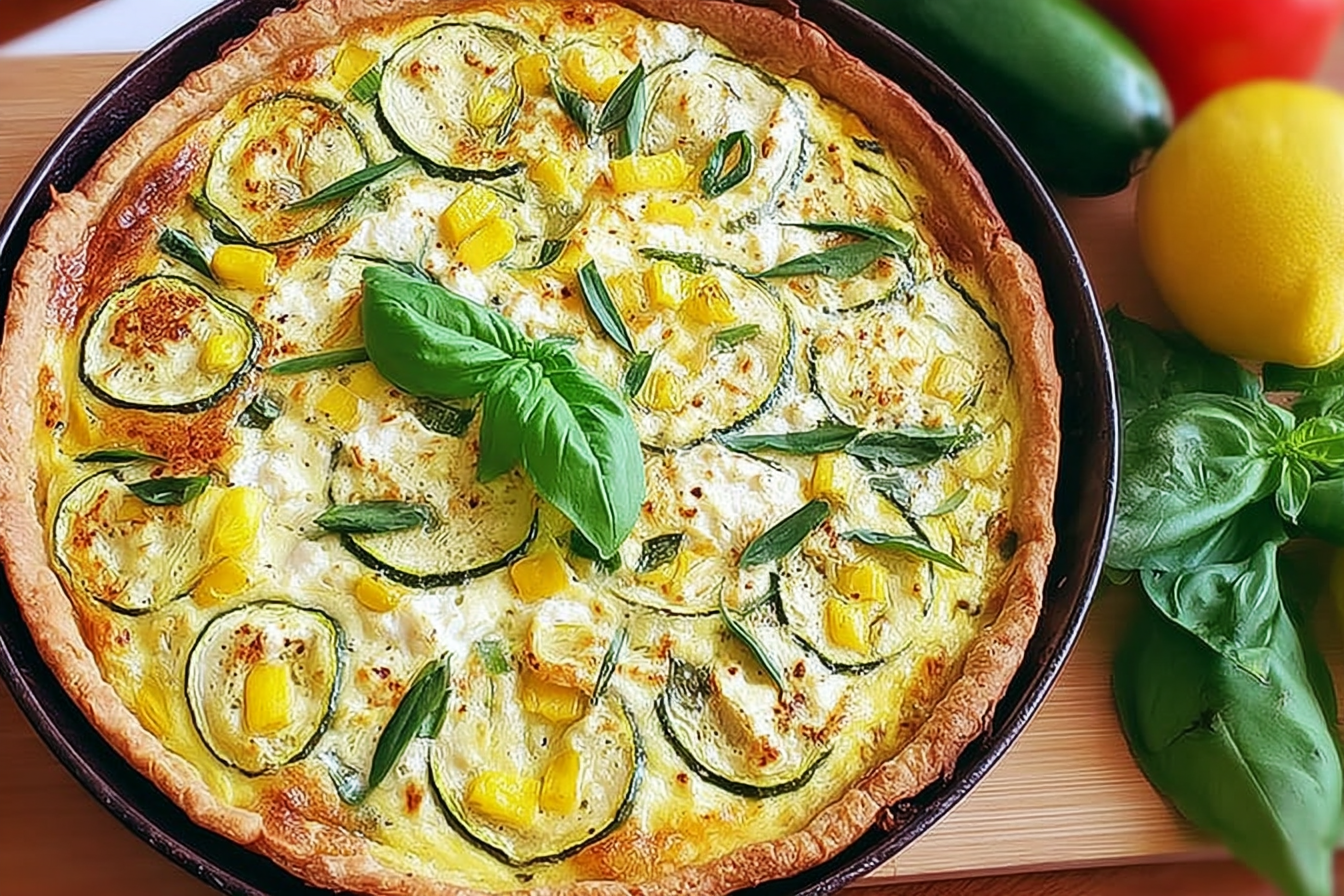 Zucchini Quiche With Goat Cheese Recipe For A Savory Meal 6 Corn And Zucchini Goat Cheese Quiche With Lemon And Basil