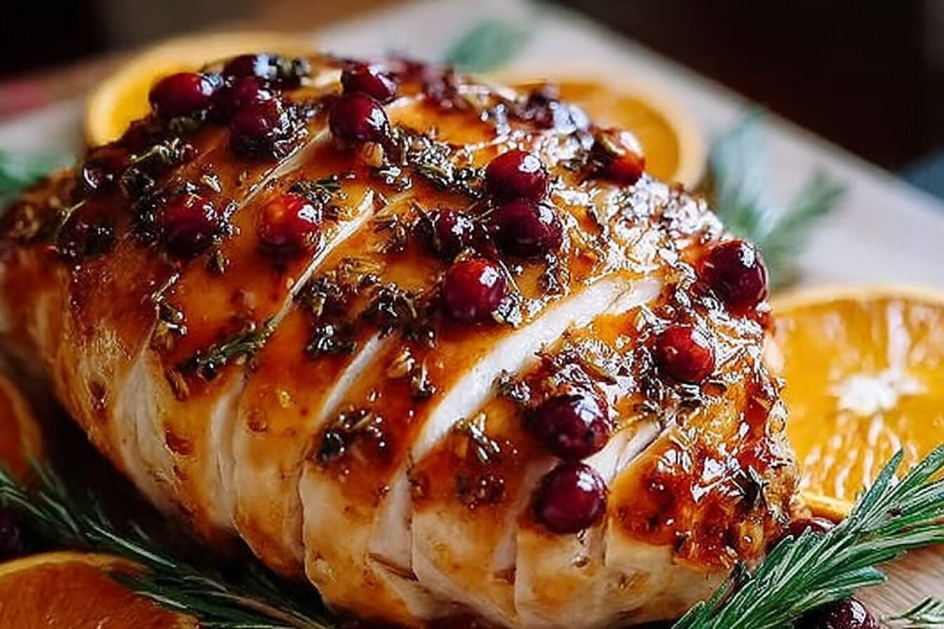 Cranberry Orange Glazed Turkey Breast