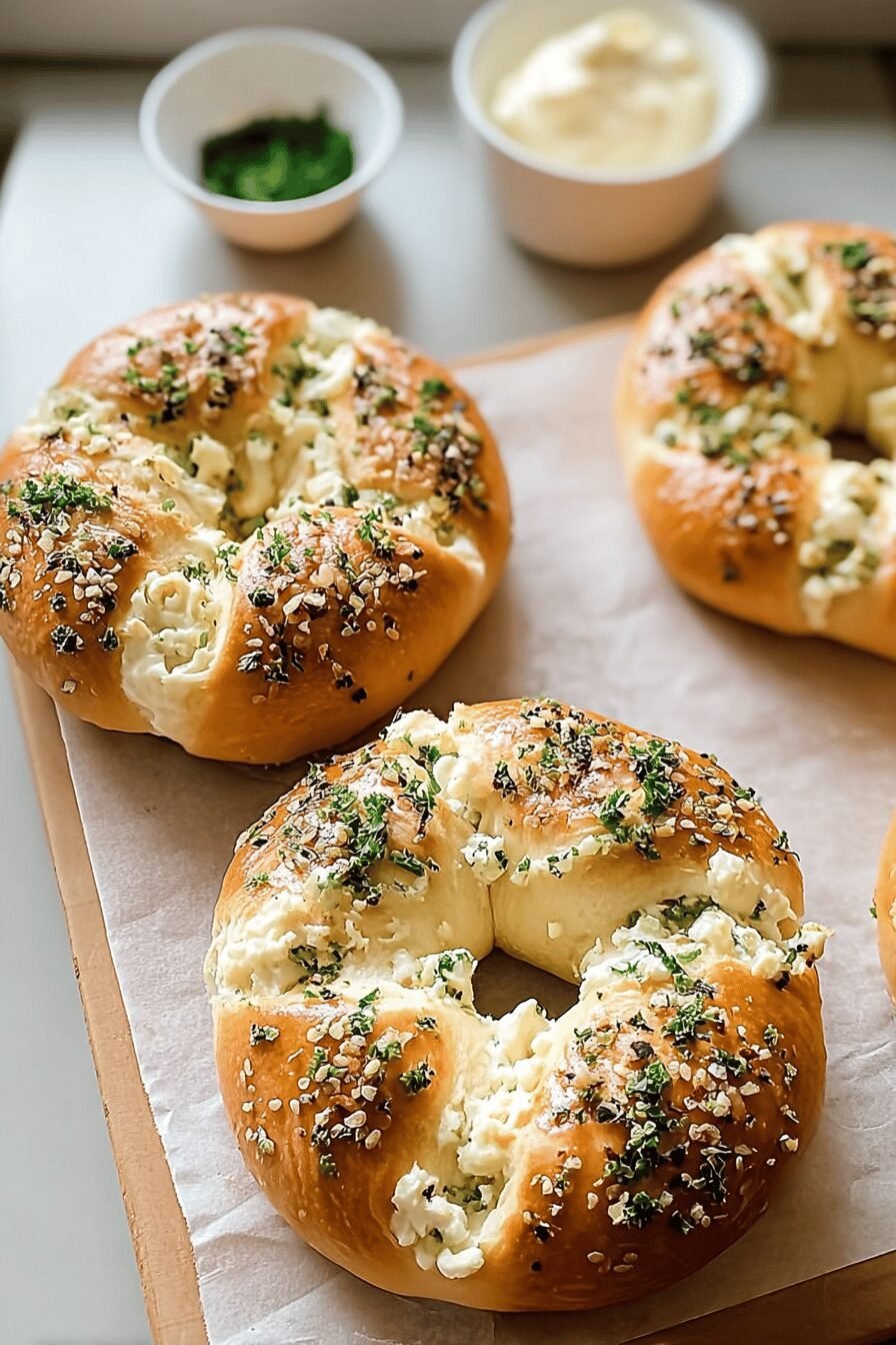 Stuffed Bagels Recipes With Savory And Sweet Filling Ideas 6 Cream Cheese Stuffed Garlic Bagels