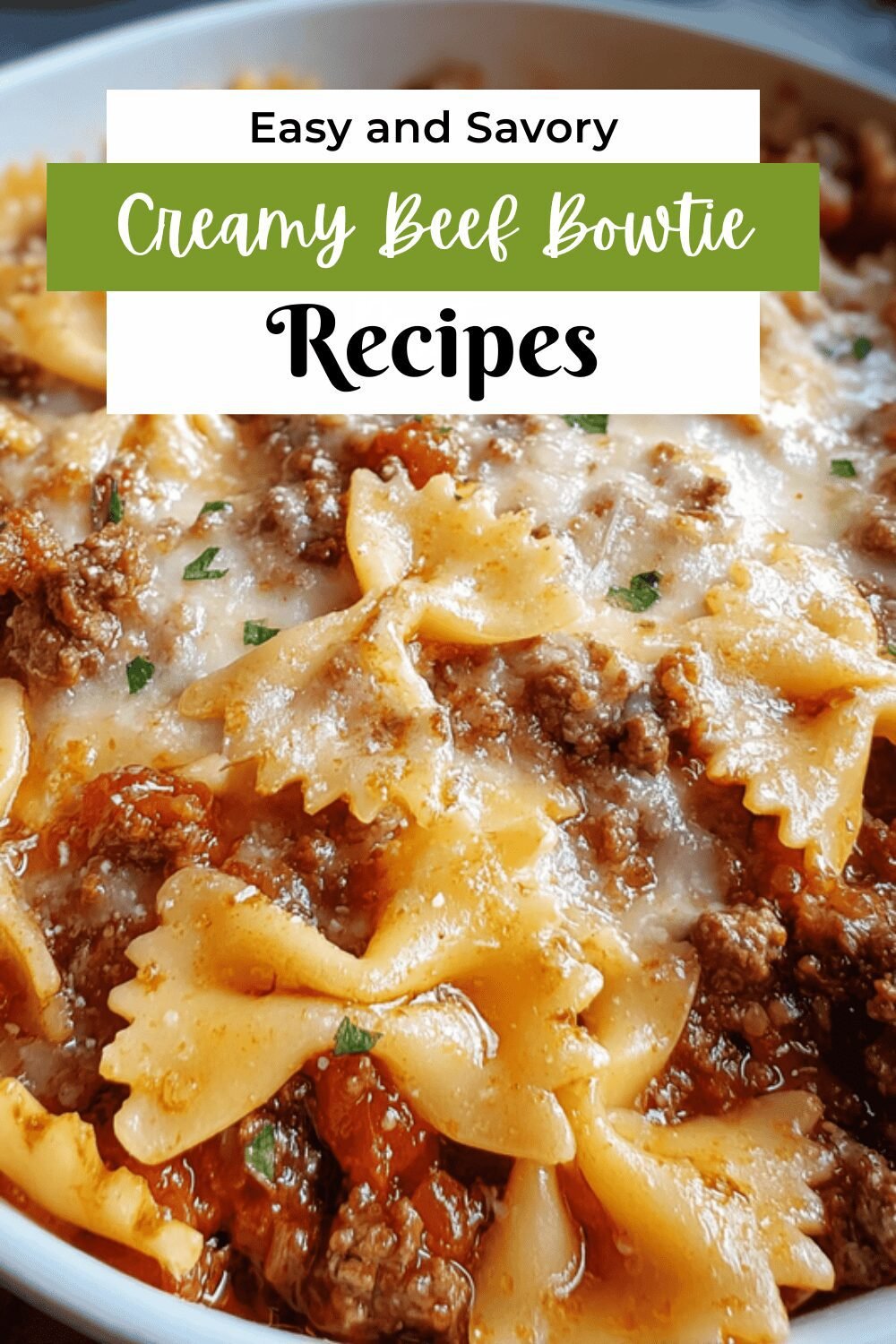 Creamy Beef Bowtie Pasta