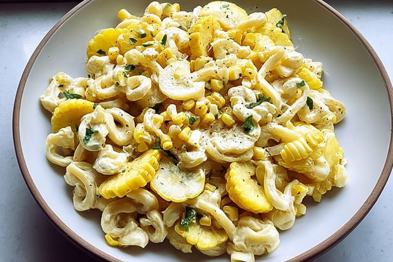 Creamy Corn Pasta Recipe With Simple Fresh Ingredients 6 Creamy Corn Pasta