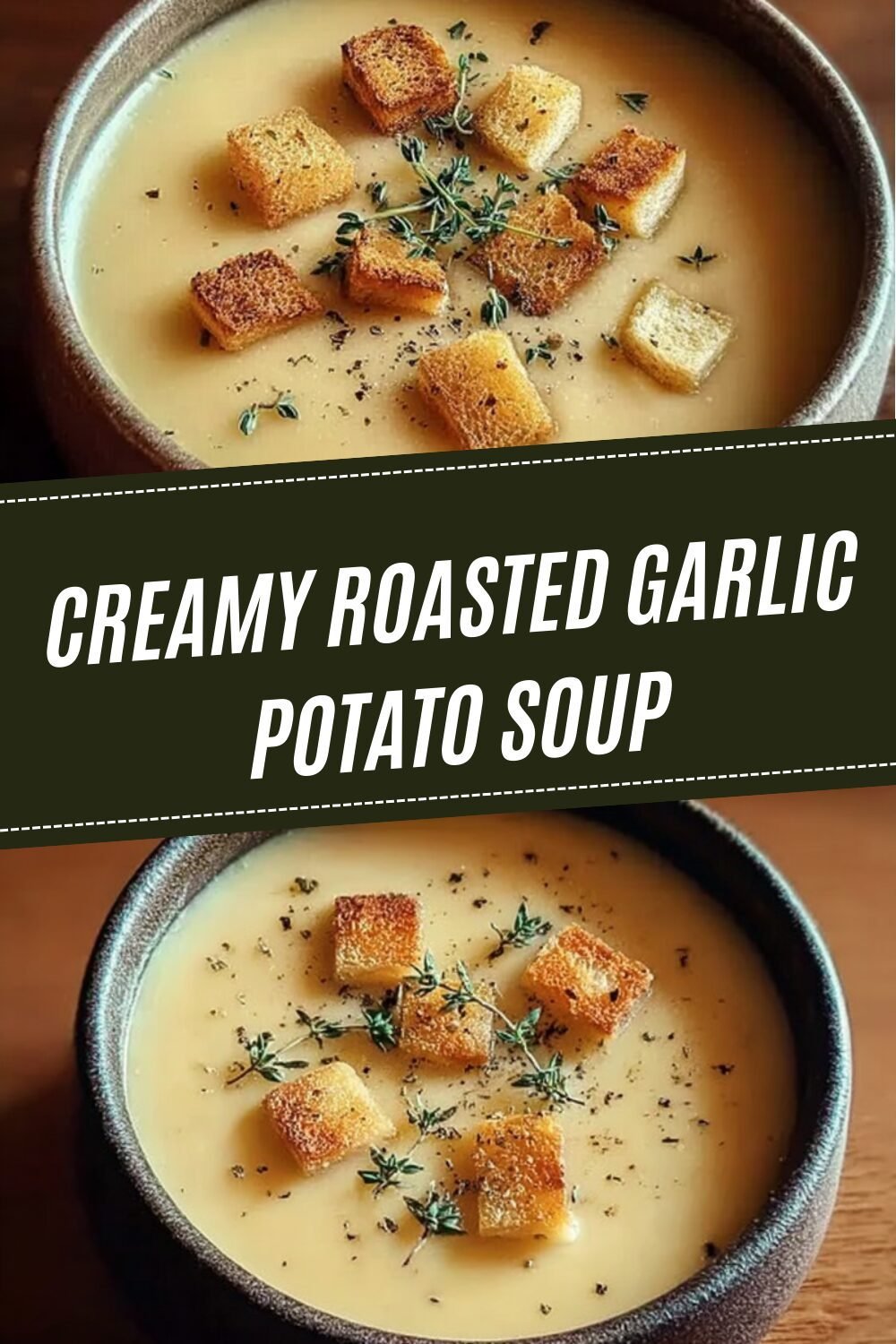 Creamy Roasted Garlic Potato Soup