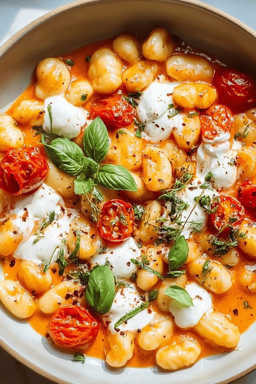 Creamy Tomato Gnocchi With Burrata Ready In 30 Minutes 6 Creamy Tomato Gnocchi Burrata