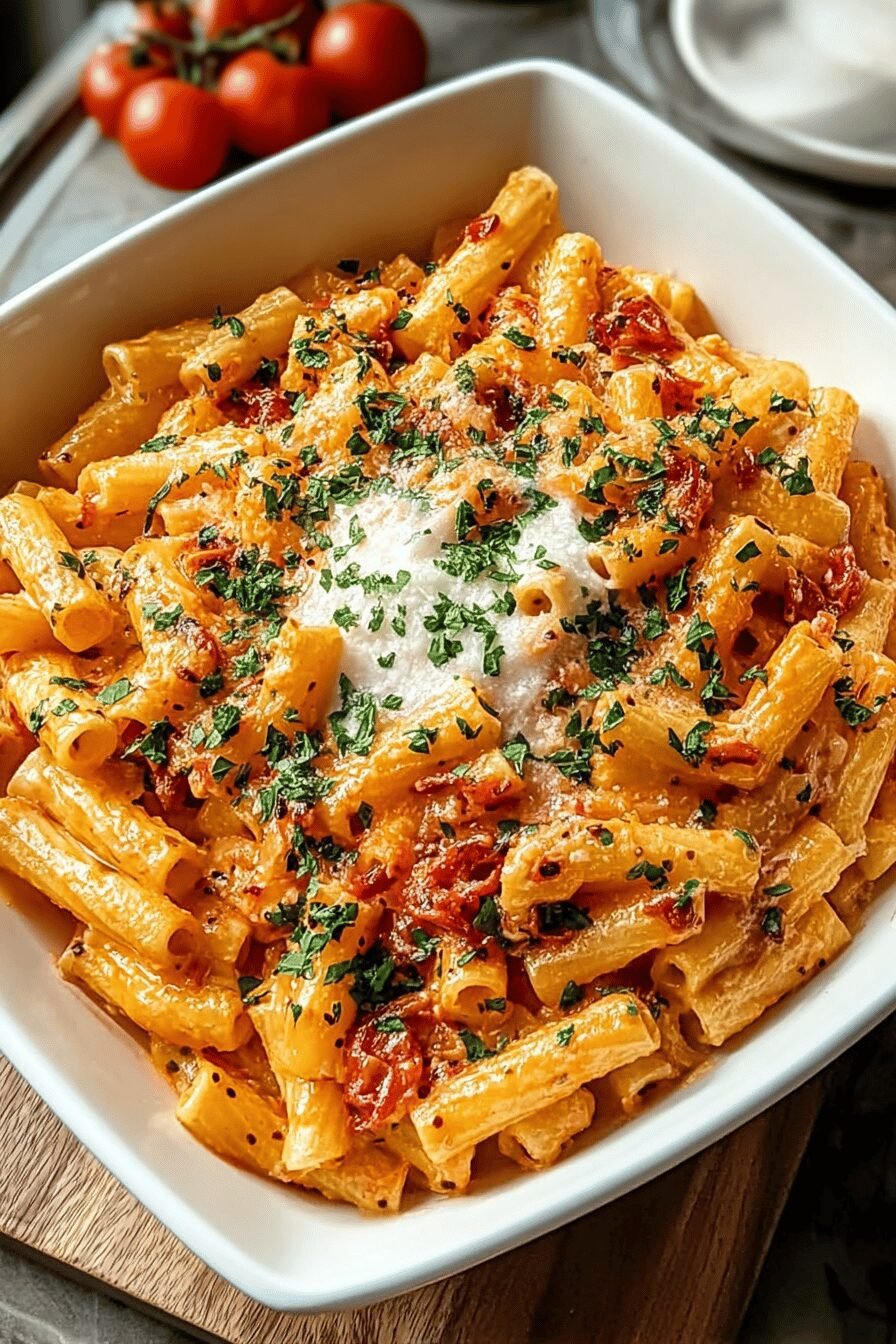Creamy Tomato Rigatoni Pasta Recipe With Rich And Smooth Sauce 6 Creamy Tomato Rigatoni