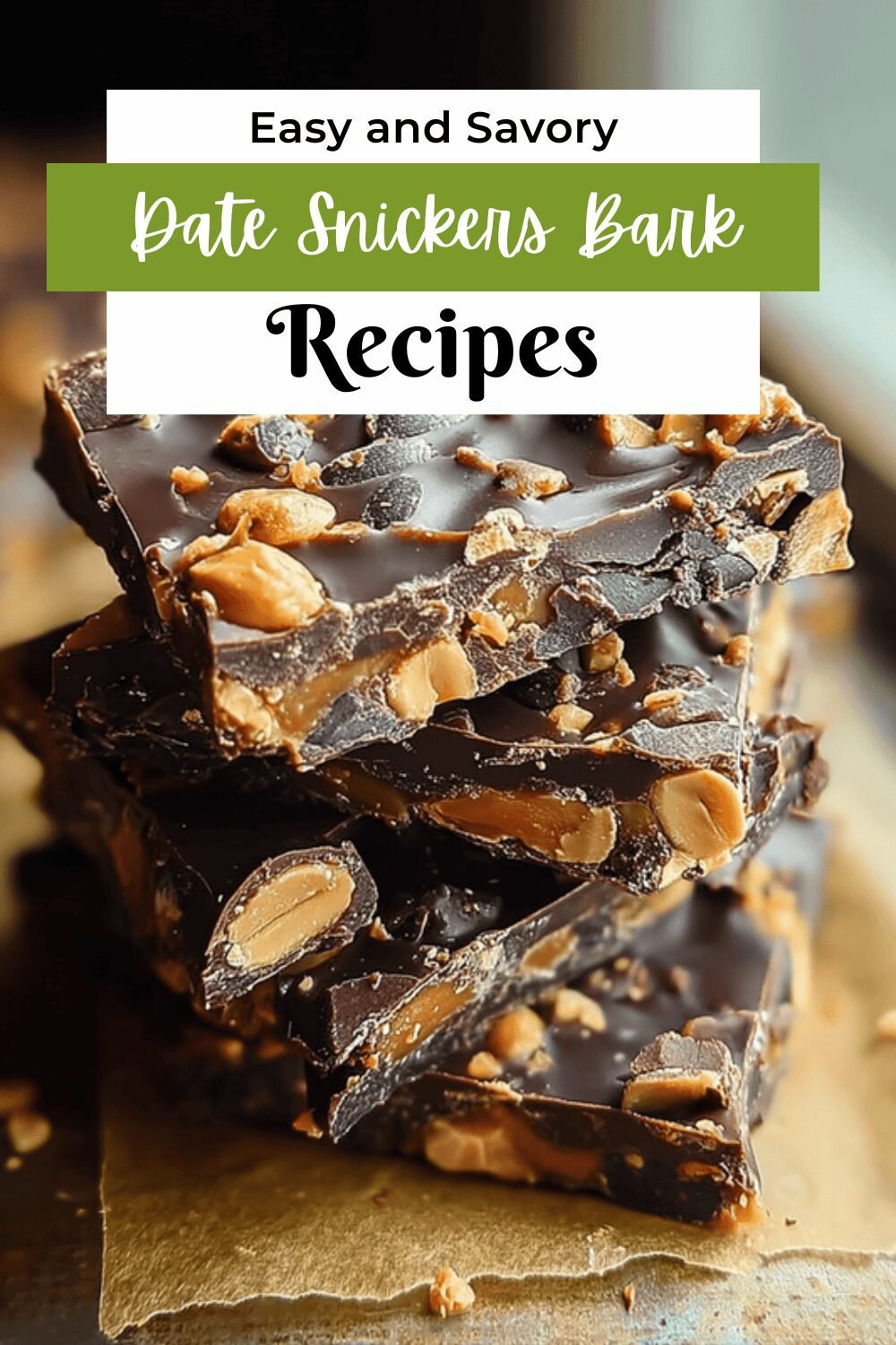 Snickers Date Crunch Bark Recipe With Easy No-Bake Steps 7 Date Snickers Bark