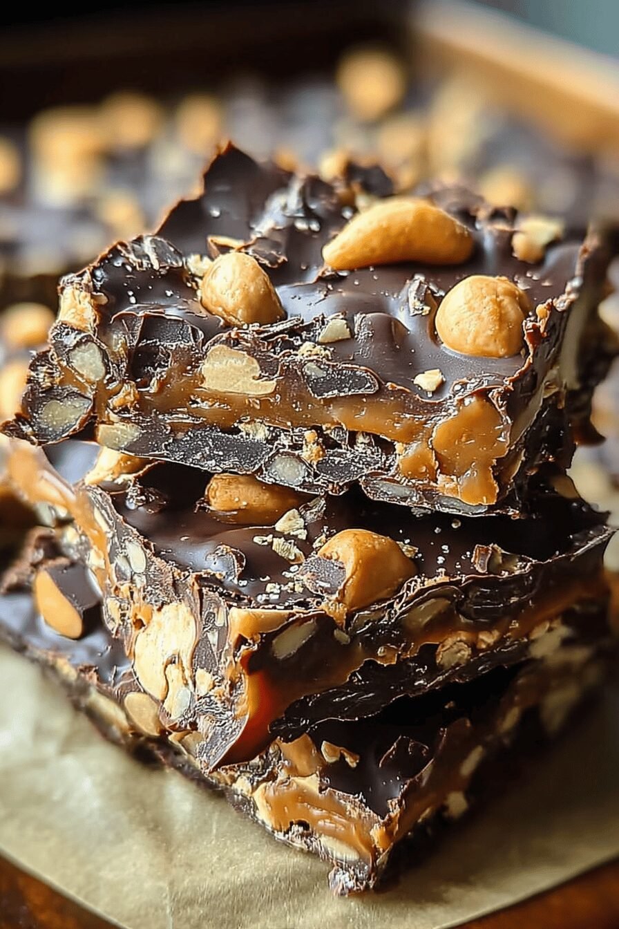 Snickers Date Crunch Bark Recipe With Easy No-Bake Steps 6 Date Snickers Bark