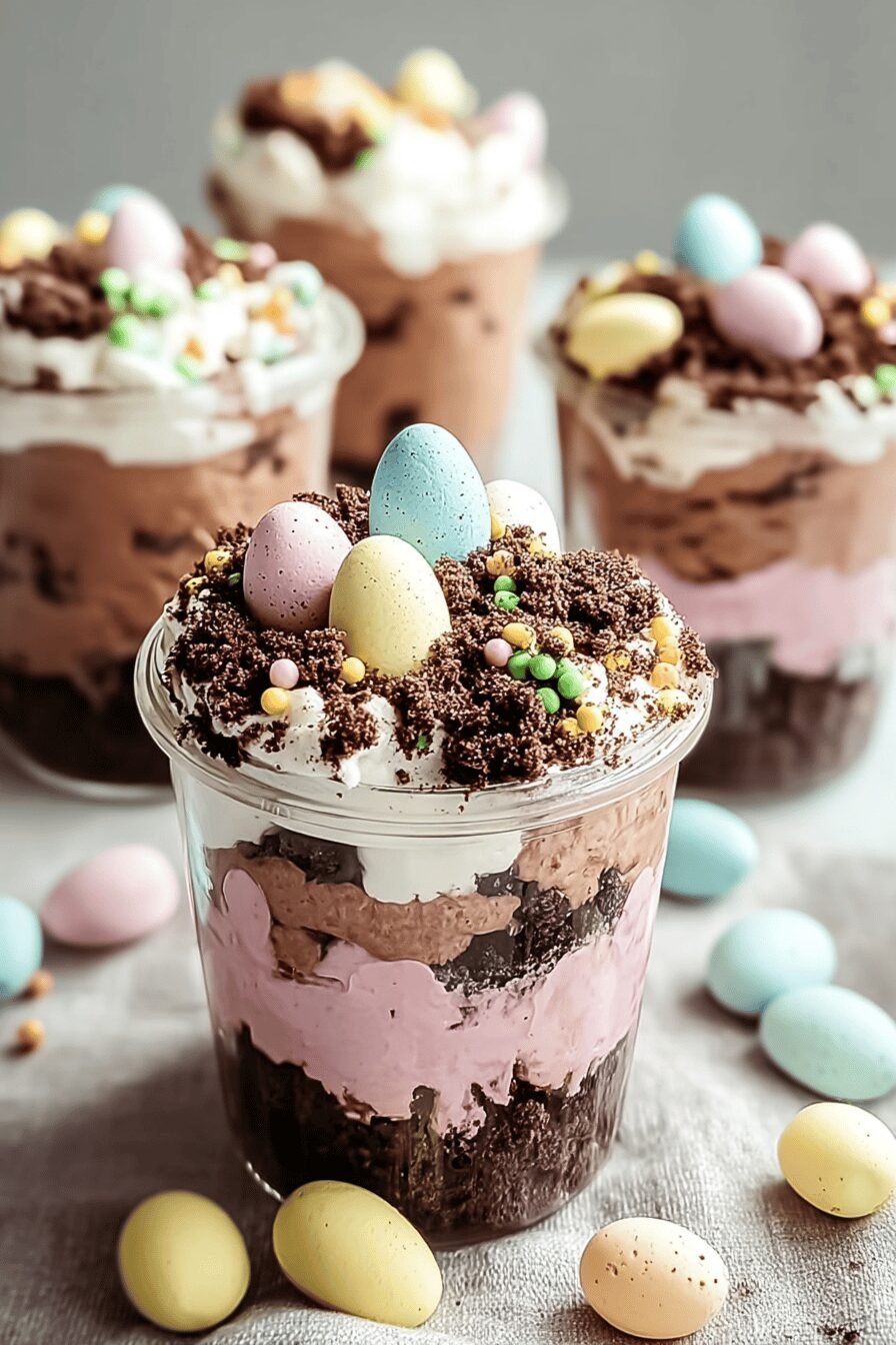 Easter Dirt Pudding Jars