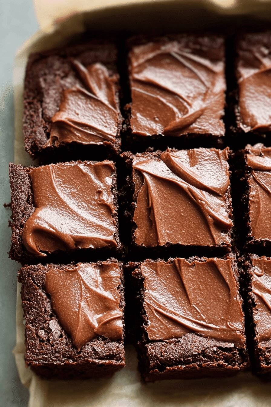 Chewy Fudgy Brownies With Rich Chocolate Frosting Recipe 6 Frosted Fudgy Brownies