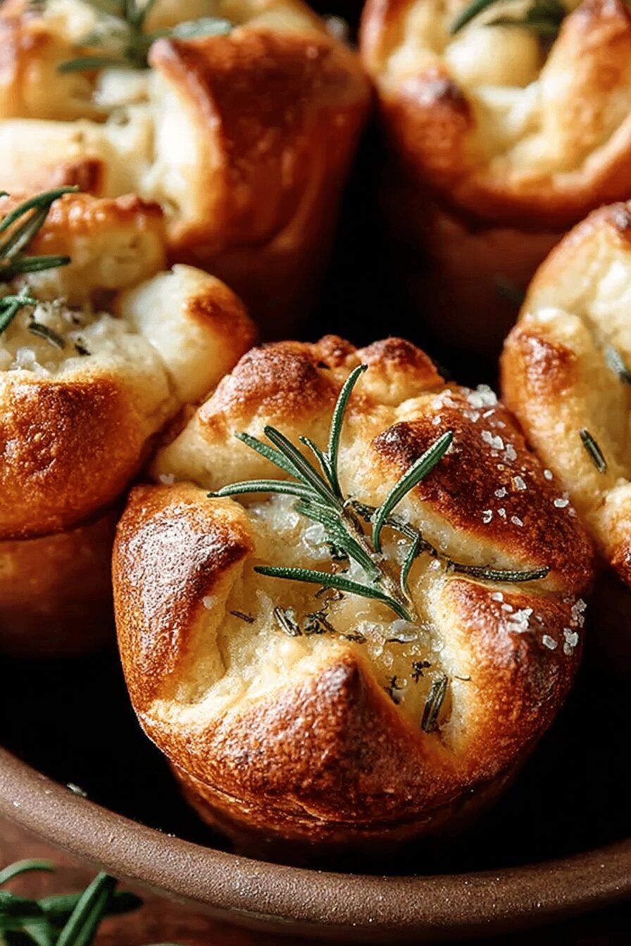 Garlic Rosemary Focaccia Muffins Made Easy For Quick Baking 6 Garlic Rosemary Focaccia Muffins