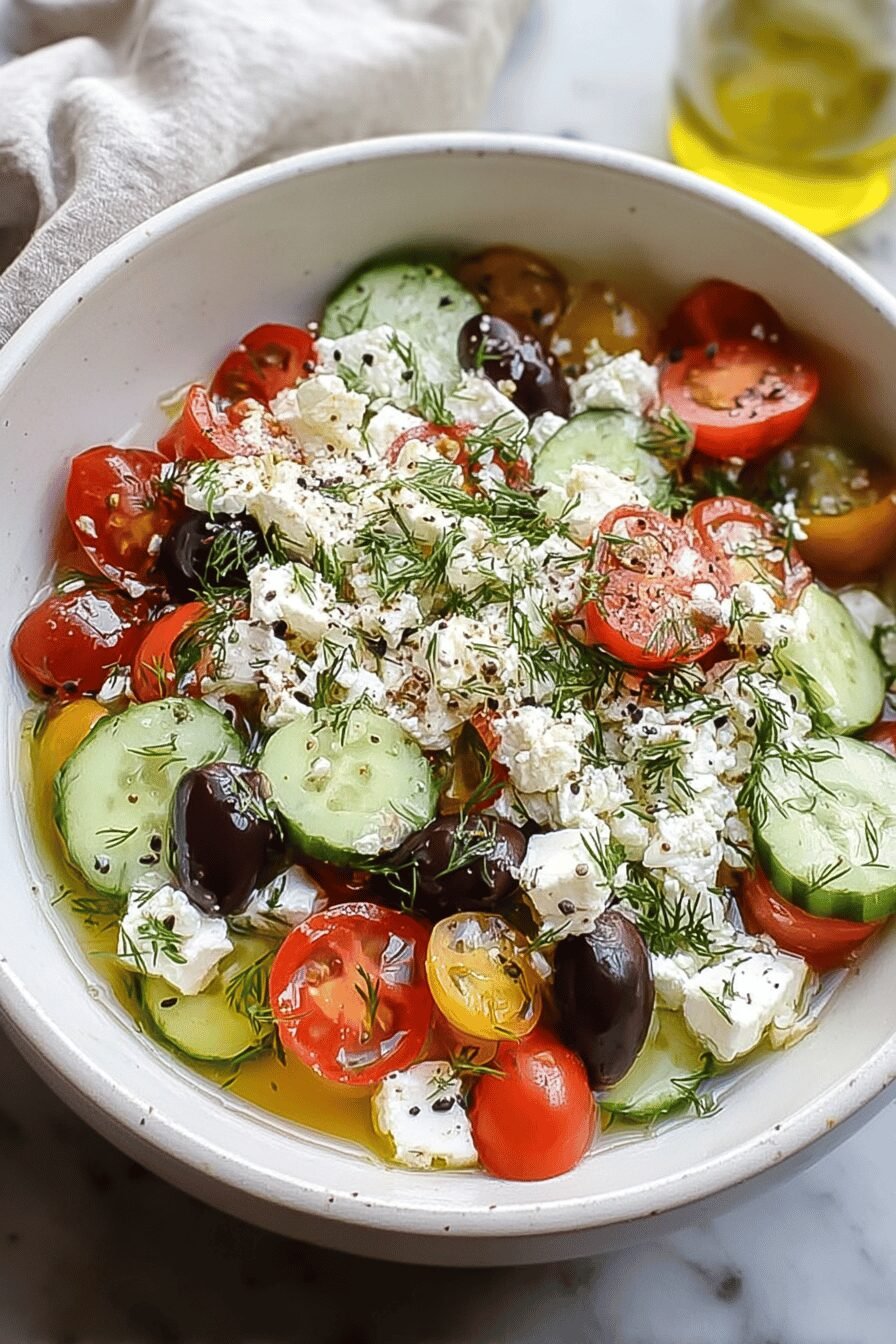 Greek Cottage Cheese Salad