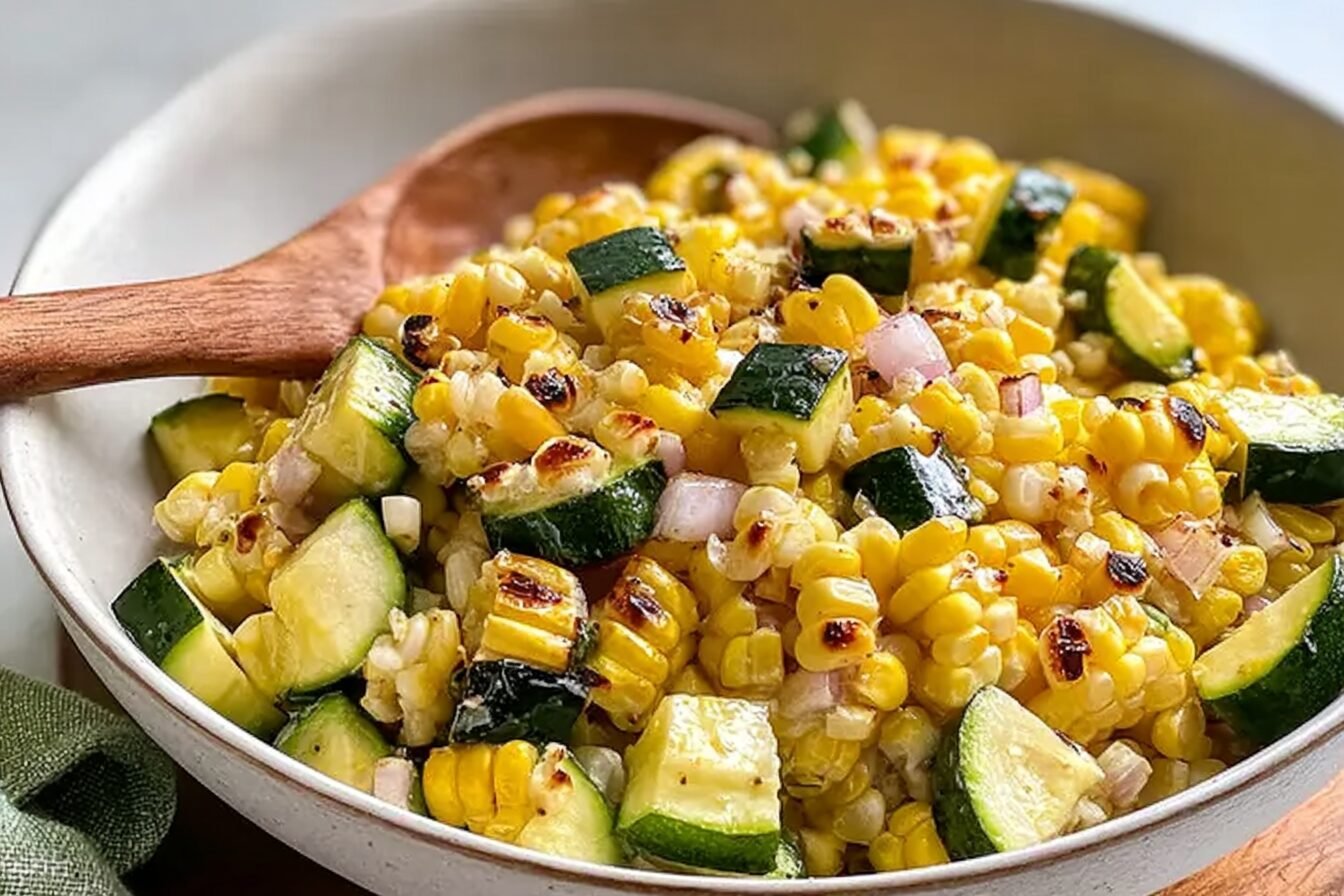 Grilled Corn And Zucchini Salad