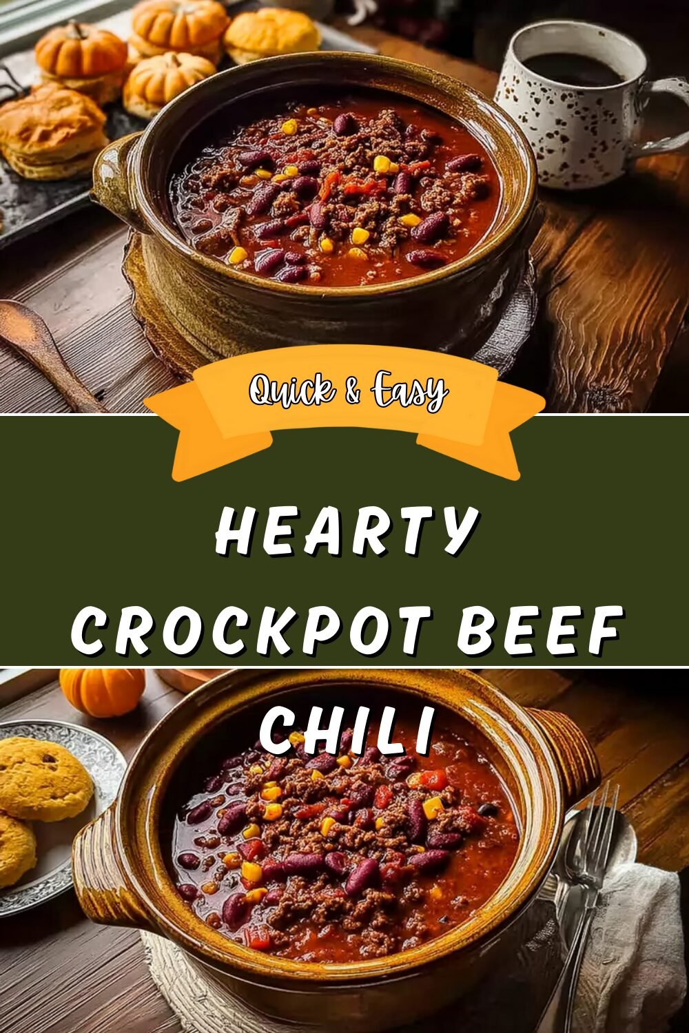 Hearty Crockpot Beef Chili