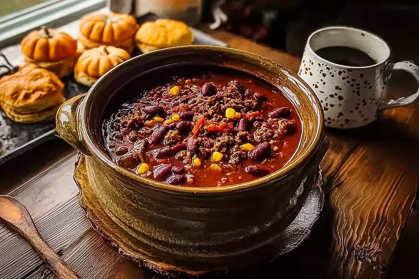 Hearty Crockpot Beef Chili