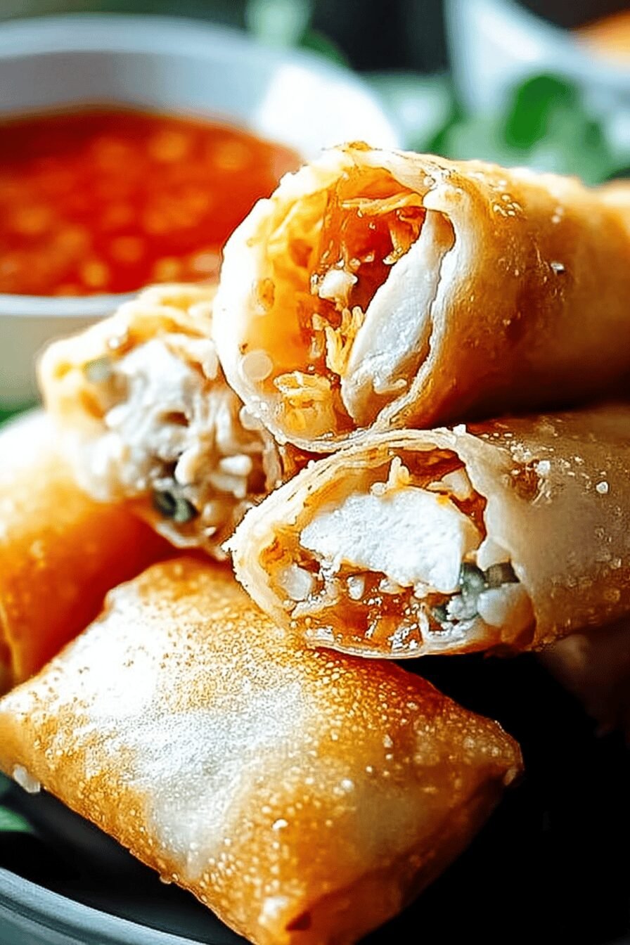 Chicken Spring Rolls Recipe With Crispy Fresh Ingredients 6 Homemade Chicken Spring Rolls