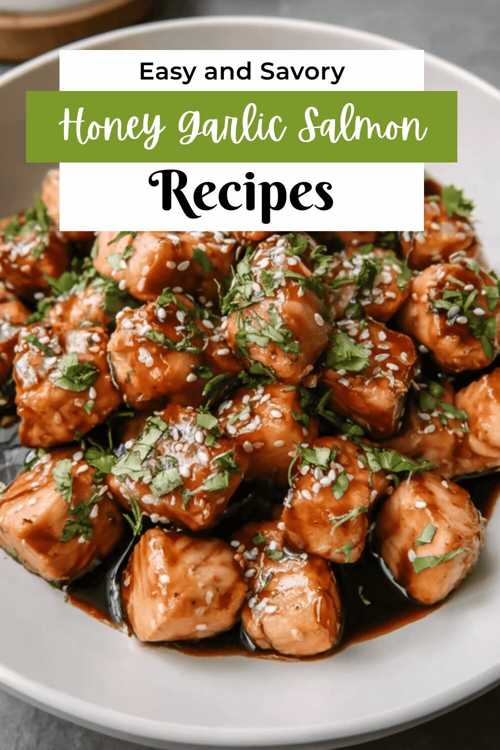 Honey Garlic Salmon Bites