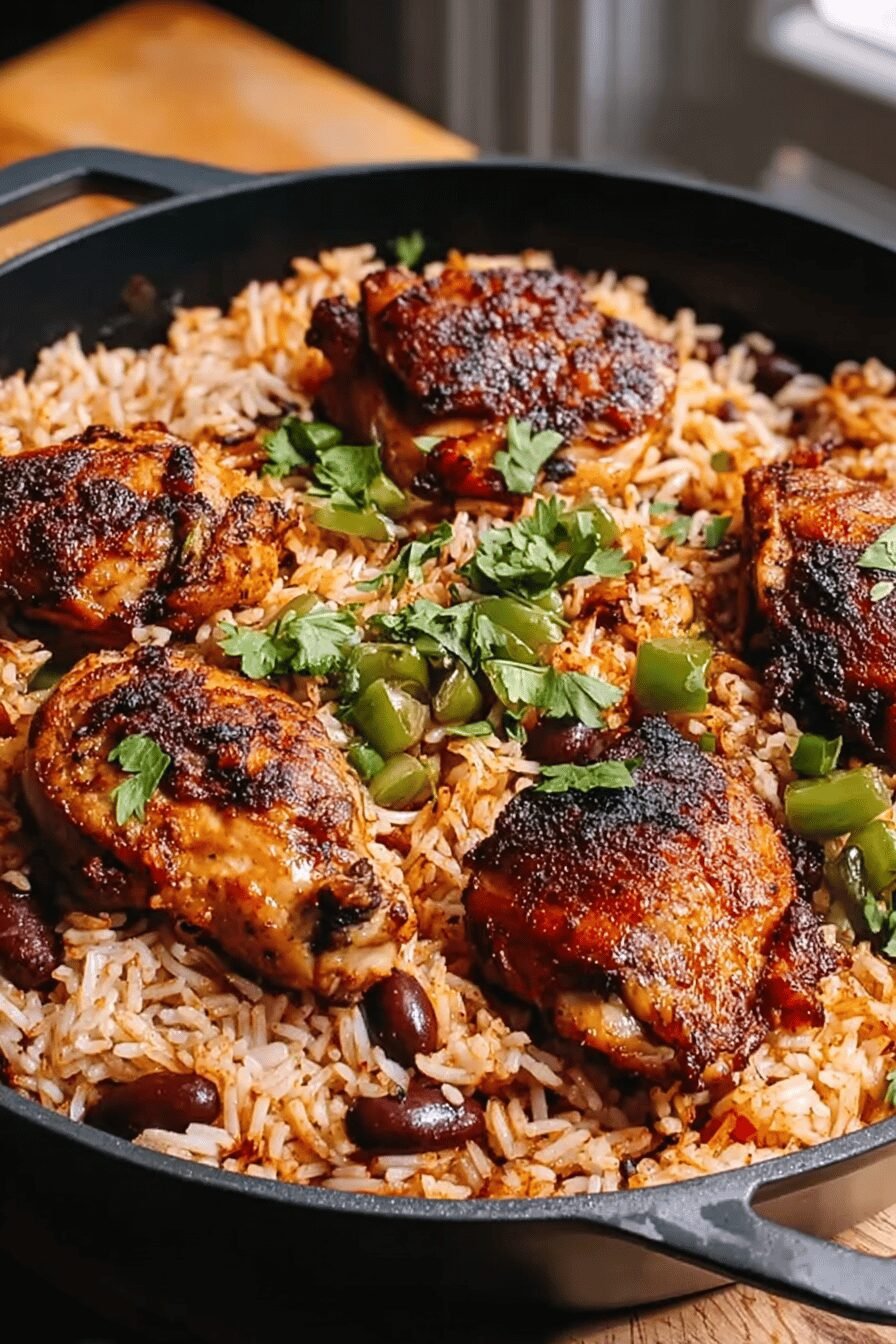 One Pot Caribbean Jerk Chicken With Flavorful Rice Recipe 6 Jerk Chicken Rice