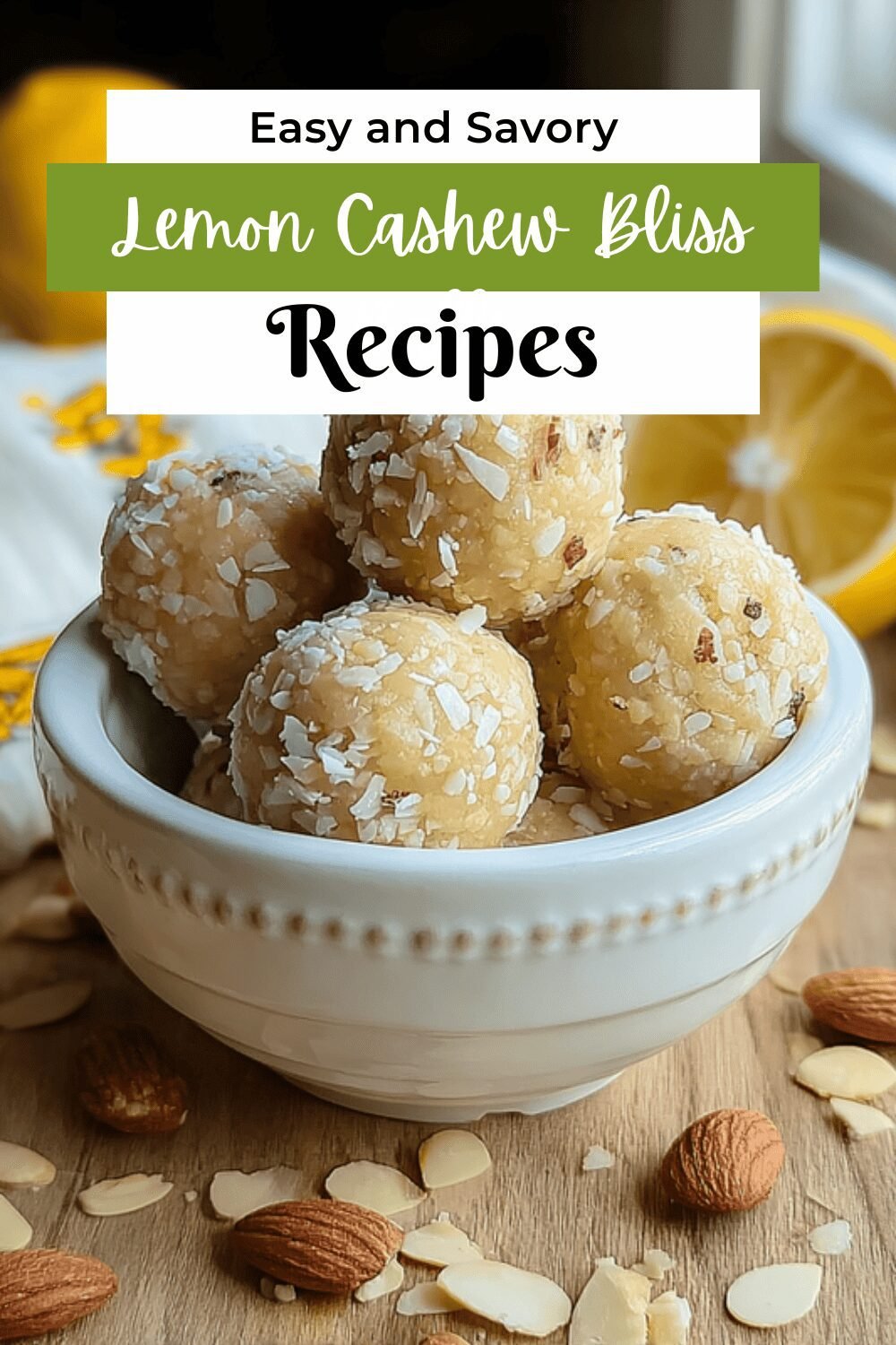 Lemon Cashew Bliss Balls