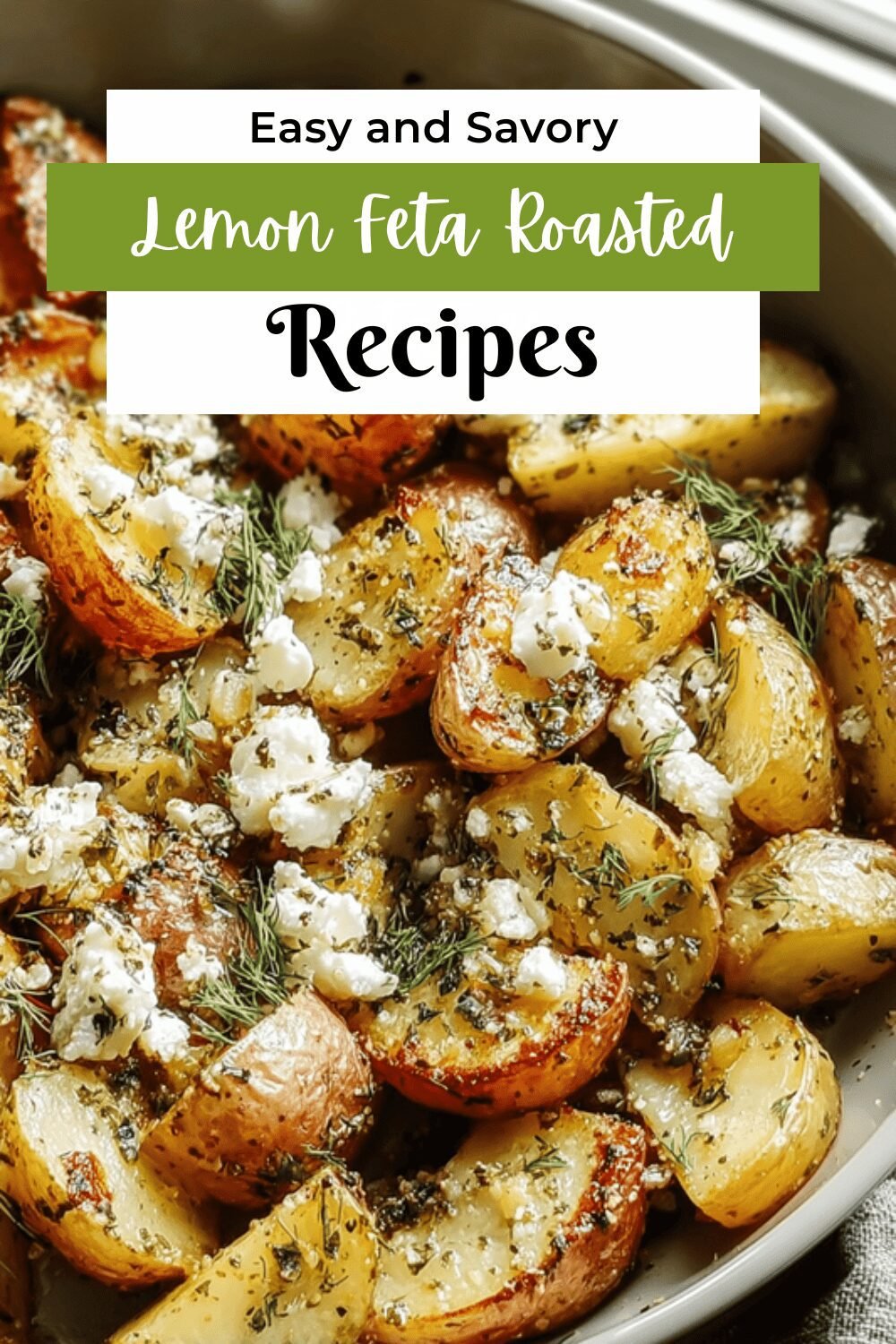 Lemon Feta Roasted Potatoes