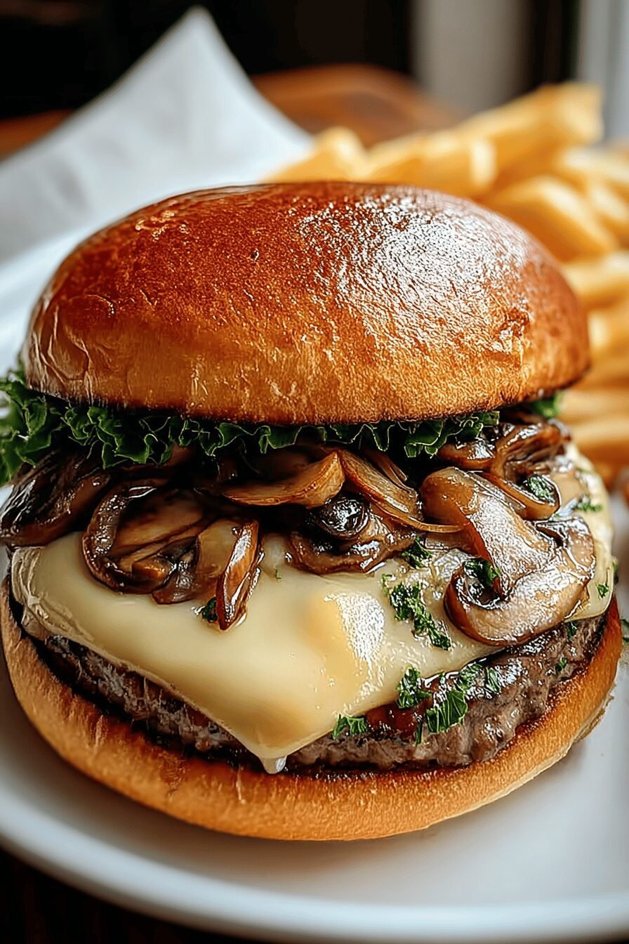 Mushroom Swiss Burger