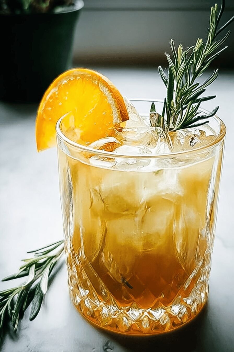 Orange Rosemary Ice Tea