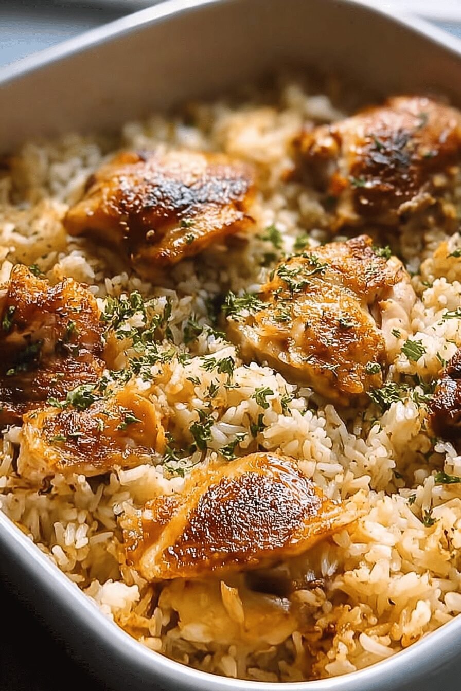 Oven Baked Chicken Rice