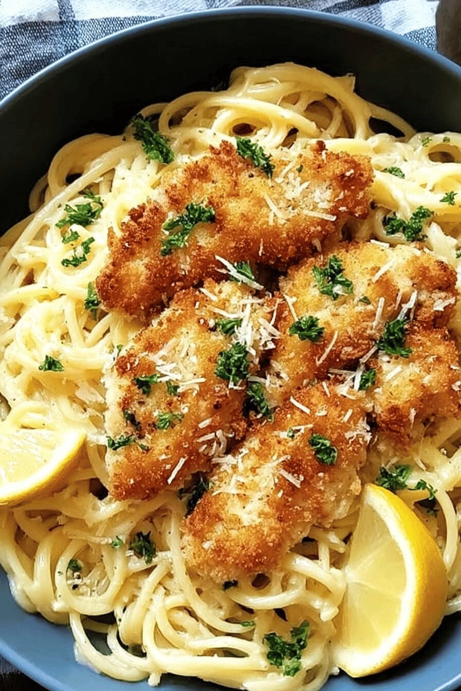 Parmesan Chicken Lemon Pasta